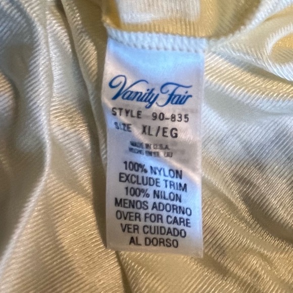 Vanity Fair Yellow Nylon House Coat Robe Vintage Made In U S A XL Pockets - Picture 10 of 10